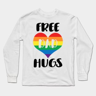 Free Dad Hugs - Black Text Long Sleeve T-Shirt